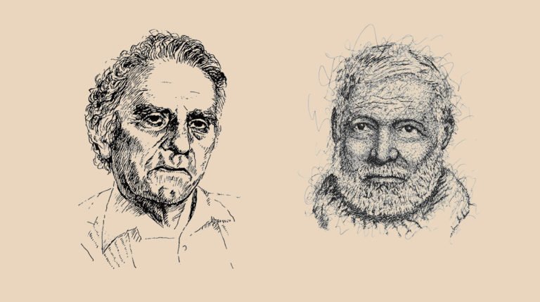Dy shkrimtarë, dy botë asimetrike:  P. Marko dhe E. Hemingway