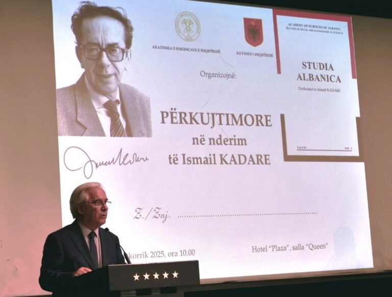 Skënder Gjinushi: Kadareja qe korifeu i përkatësisë europiane të popullit shqiptar