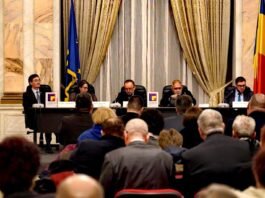 Promovimi i fjalorit akademik rumanisht–shqip në Parlamentin e Rumanisë