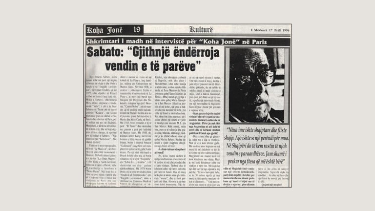 Testamenti shpirtëror i Ernesto Sabato-s